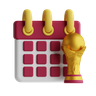 3d football trophy logo