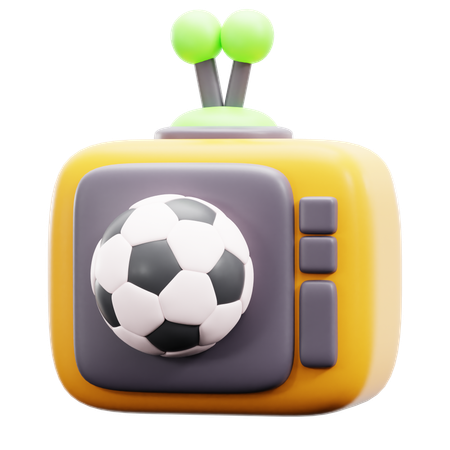 Télévision de football  3D Icon