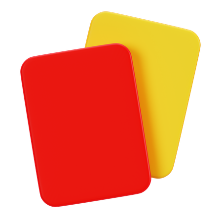 Football Violation Cards 3D Icon