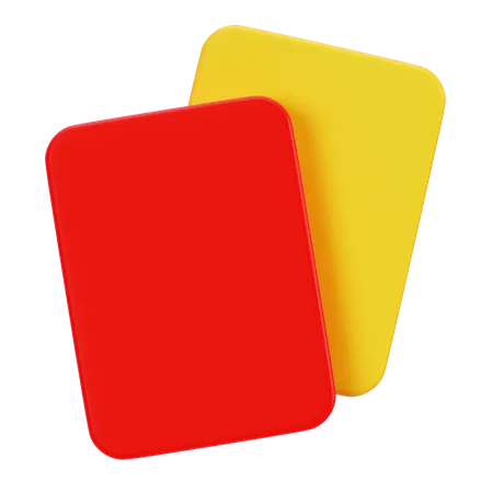 Football Violation Cards  3D Icon