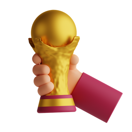 Football World Cup Trophy 3D Icon