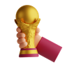 3d soccer world cup trophy illustration