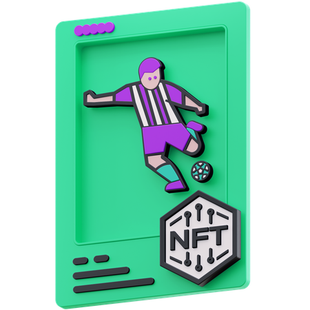 Footballer NFT  3D Illustration