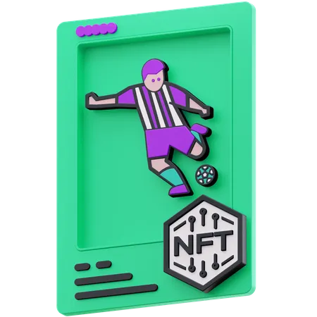 Footballer NFT  3D Illustration