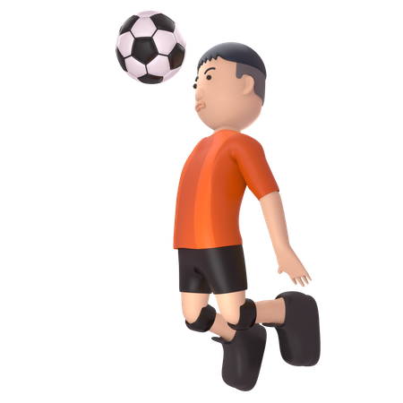 Footballer playing in match  3D Icon