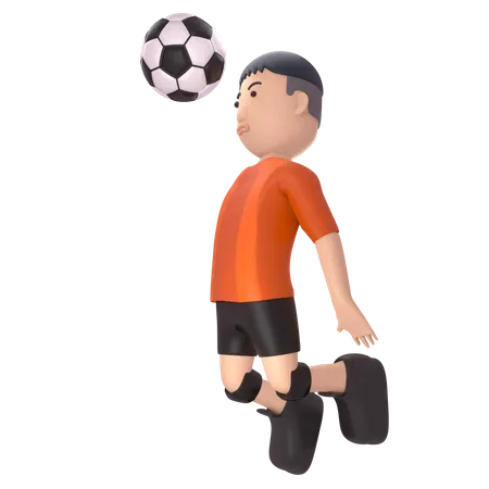 Footballer playing in match  3D Illustration