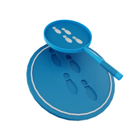 Footprint Investigation 3D Icon