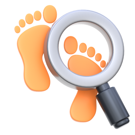 Footprint Search  3D Icon