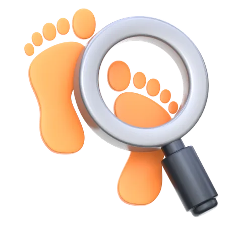 Footprint Search  3D Icon