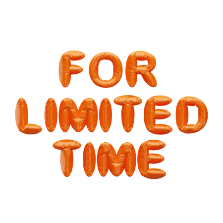 For Limited Time  3D Icon