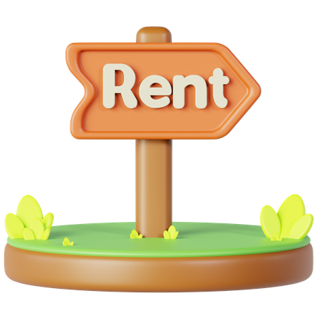 For Rent  3D Icon