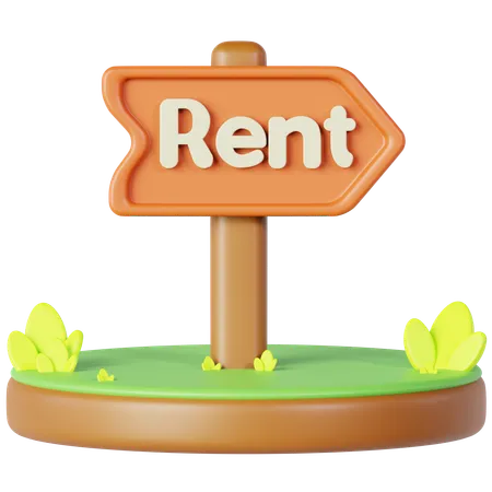 For Rent  3D Icon