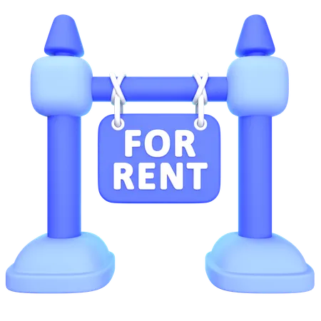 For Rent Board  3D Icon