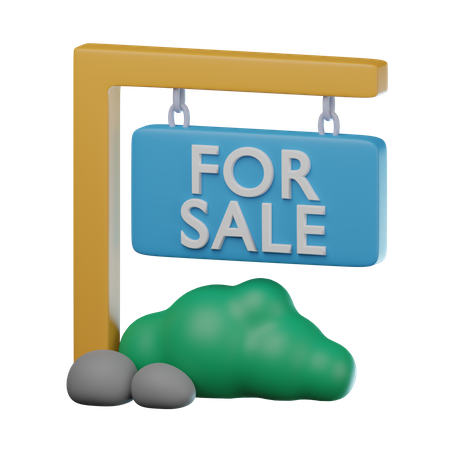 For Sale Sign  3D Icon