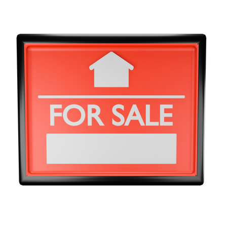 For sale sign  3D Illustration