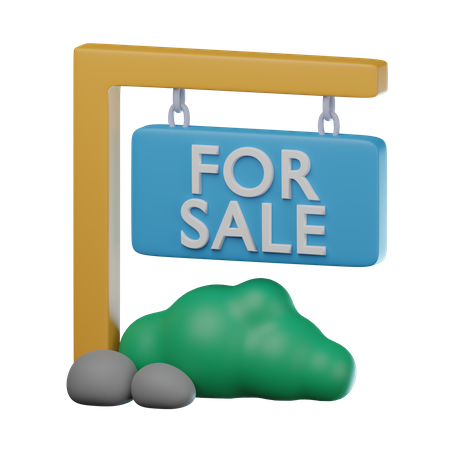 For Sale Sign 3D Icon