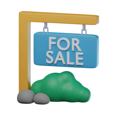 For Sale Sign 3D Icon