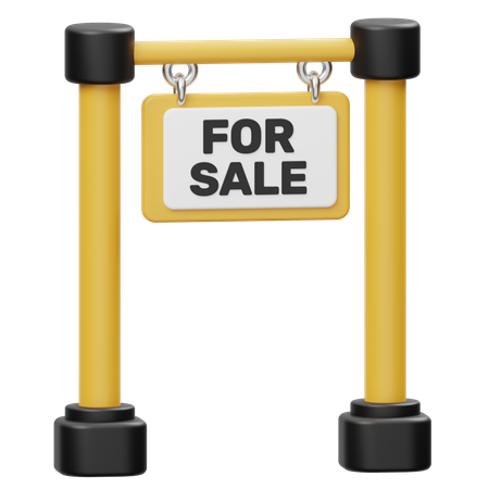 For Sale Signboard  3D Icon