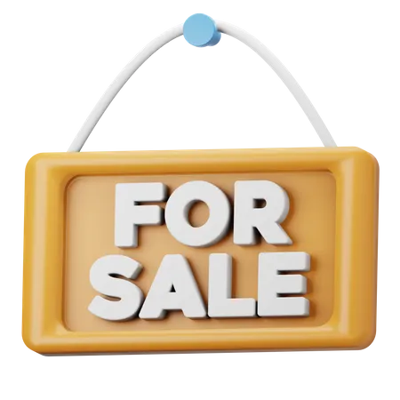 For Sale Signboard  3D Icon