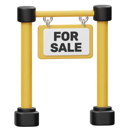 For Sale Signboard  3D Icon