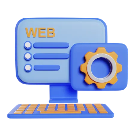For Web Data Optimization  3D Icon