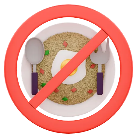 Forbidden Eating During Fasting Ramadan Celebration  3D Icon