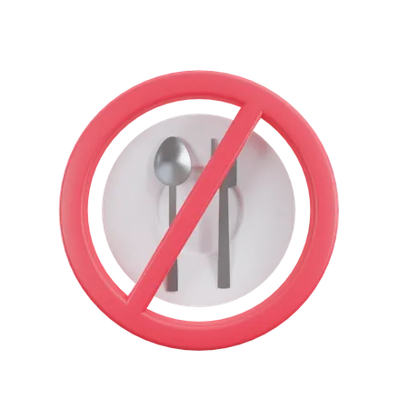 Forbidden To Eat  3D Icon