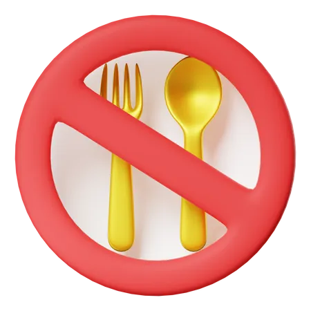 Forbidden To Eat 3 D Icon 3D Icon