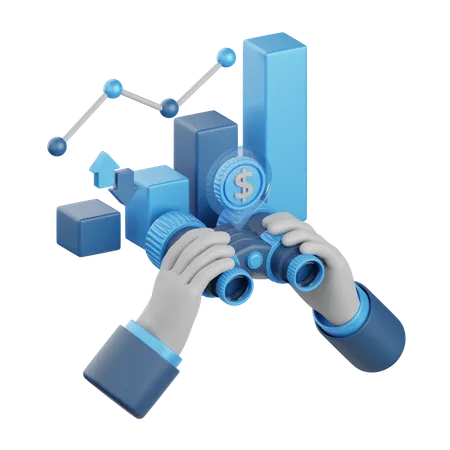 Forecast Analytics  3D Icon