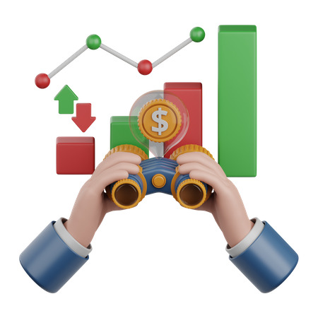 Forecast Analytics  3D Icon