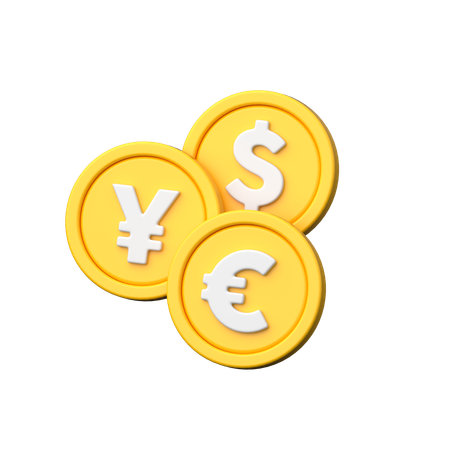Foreign Currencies  3D Icon
