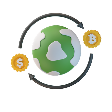 Foreign Currency Exchange  3D Icon