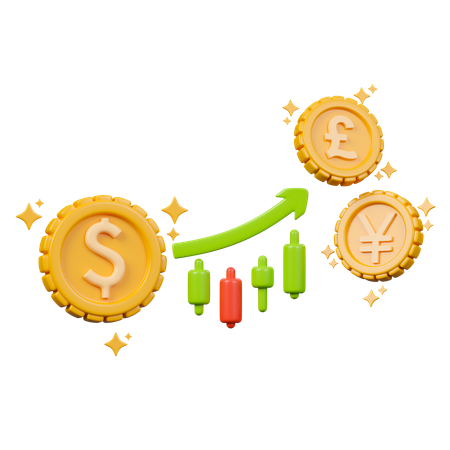Foreign Currency Exchange  3D Icon