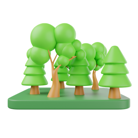 Forest  3D Illustration