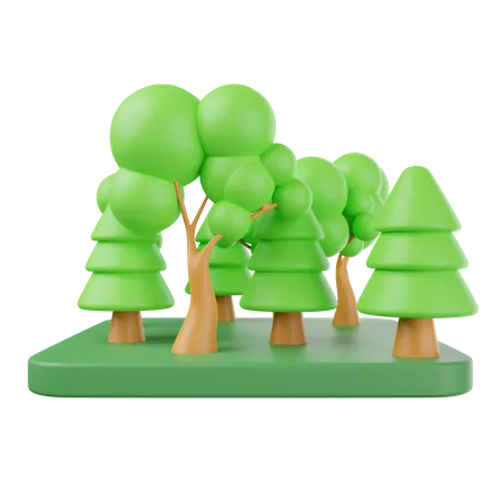 Forest  3D Illustration