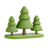 forest 3d illustration