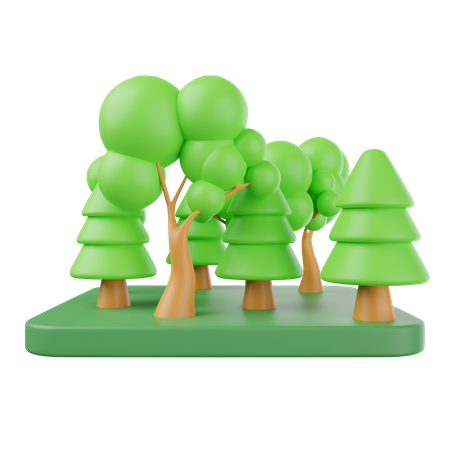 Forest 3D Illustration