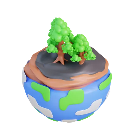 3 D Illustration Of Worlds Forests Thriving 3D Icon
