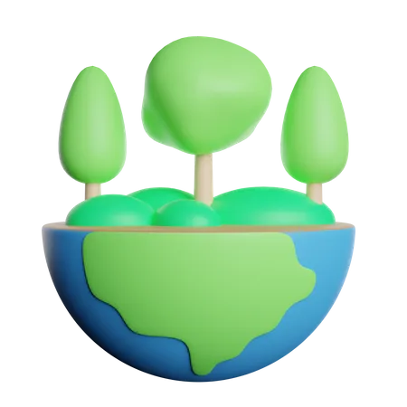 Trees Nature Plant 3D Icon