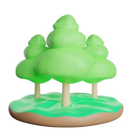 Trees Nature Plant 3D Icon