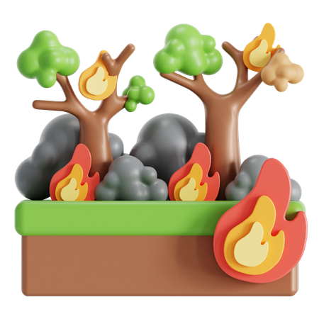 Forest burn  3D Icon
