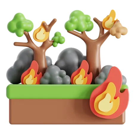 Forest burn  3D Icon