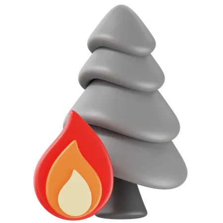 Forest Burning  3D Icon