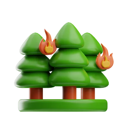 Forest Fire  3D Icon