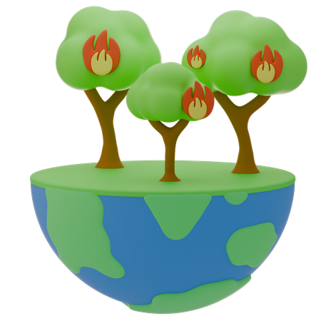 Forest Fire  3D Icon