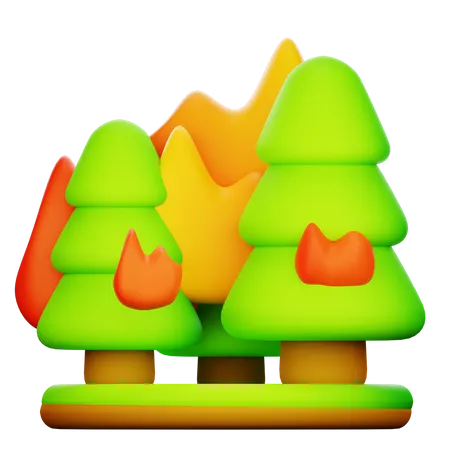 Forest Fire  3D Icon