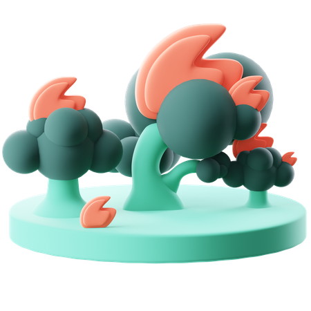 Forest Fire  3D Icon