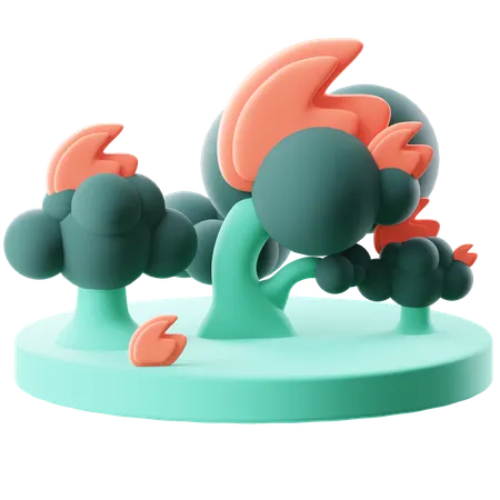 Forest Fire  3D Icon
