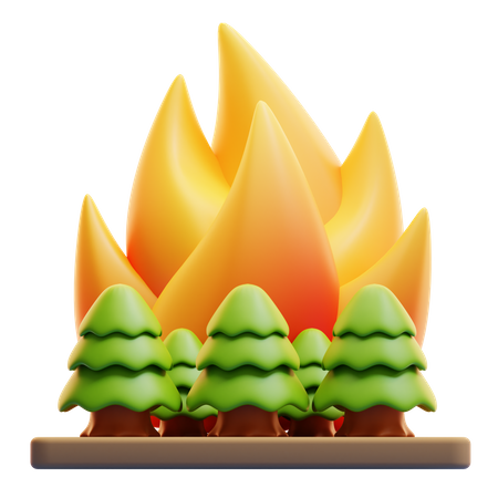 FOREST FIRE  3D Icon