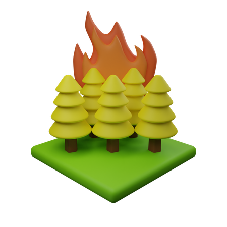 Forest Fire  3D Icon
